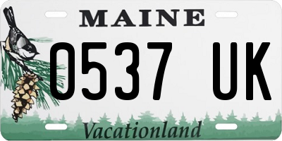 ME license plate 0537UK