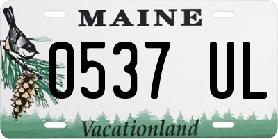 ME license plate 0537UL