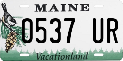 ME license plate 0537UR