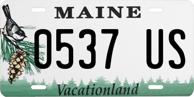 ME license plate 0537US