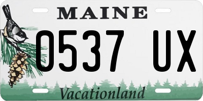 ME license plate 0537UX