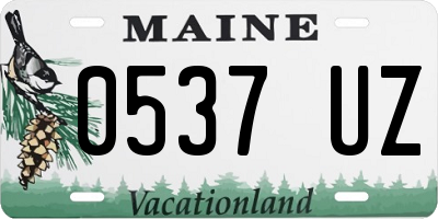 ME license plate 0537UZ