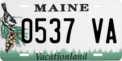 ME license plate 0537VA