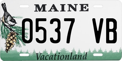 ME license plate 0537VB