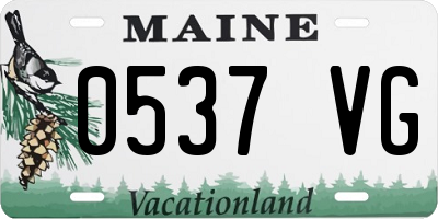 ME license plate 0537VG