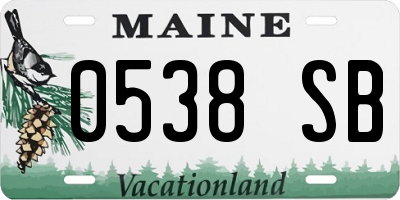 ME license plate 0538SB