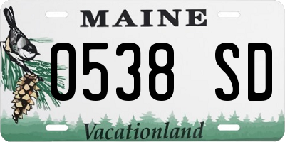 ME license plate 0538SD