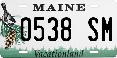 ME license plate 0538SM
