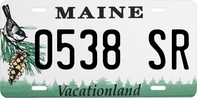 ME license plate 0538SR