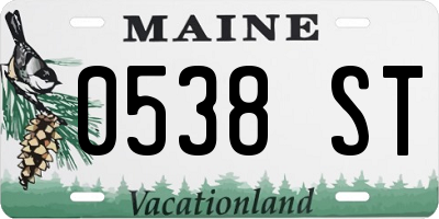 ME license plate 0538ST