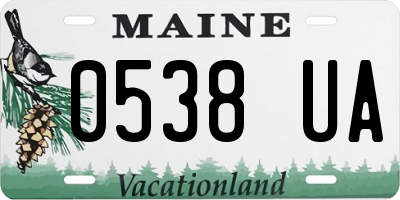 ME license plate 0538UA