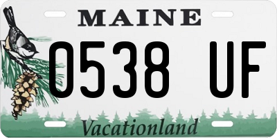 ME license plate 0538UF