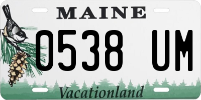 ME license plate 0538UM