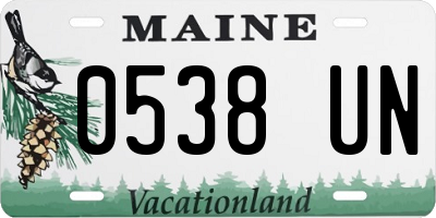 ME license plate 0538UN