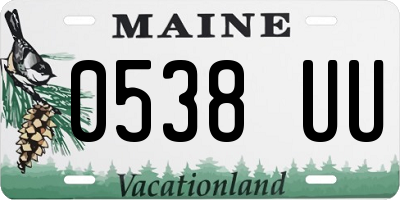 ME license plate 0538UU