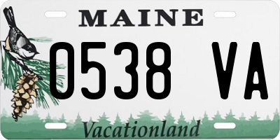ME license plate 0538VA