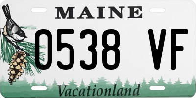 ME license plate 0538VF