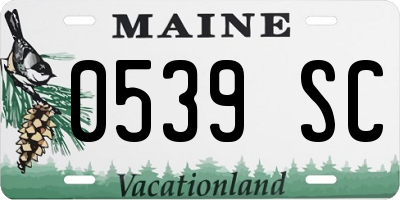 ME license plate 0539SC