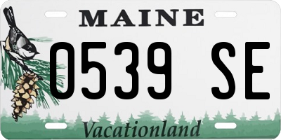 ME license plate 0539SE