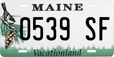 ME license plate 0539SF
