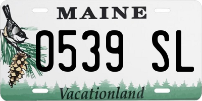 ME license plate 0539SL