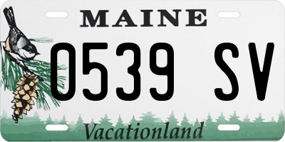 ME license plate 0539SV