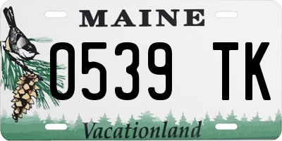 ME license plate 0539TK