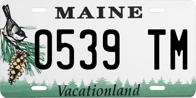 ME license plate 0539TM