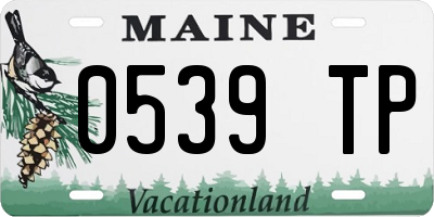 ME license plate 0539TP