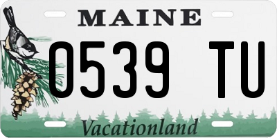 ME license plate 0539TU