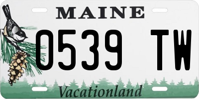 ME license plate 0539TW