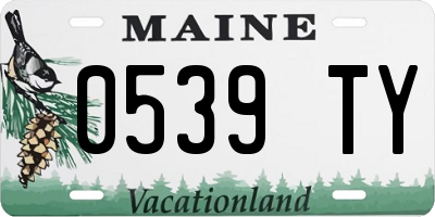 ME license plate 0539TY