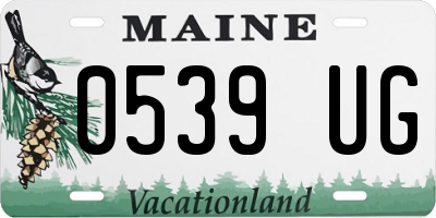 ME license plate 0539UG