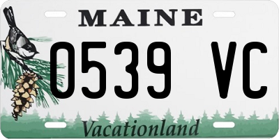 ME license plate 0539VC