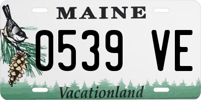 ME license plate 0539VE