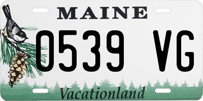 ME license plate 0539VG