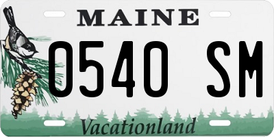 ME license plate 0540SM
