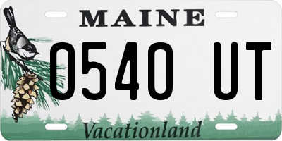 ME license plate 0540UT