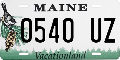 ME license plate 0540UZ