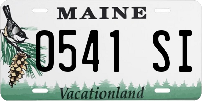 ME license plate 0541SI