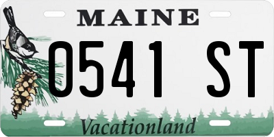 ME license plate 0541ST