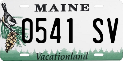 ME license plate 0541SV
