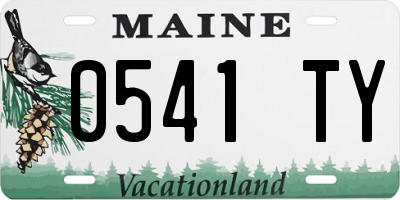 ME license plate 0541TY