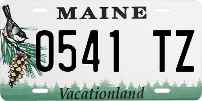 ME license plate 0541TZ