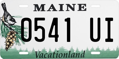 ME license plate 0541UI