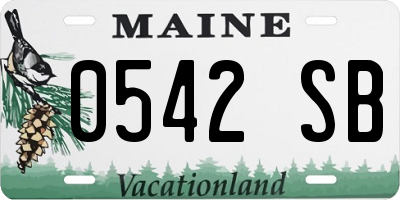 ME license plate 0542SB