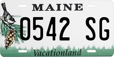 ME license plate 0542SG