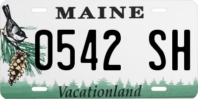 ME license plate 0542SH