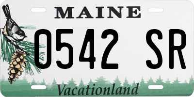 ME license plate 0542SR