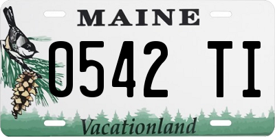 ME license plate 0542TI